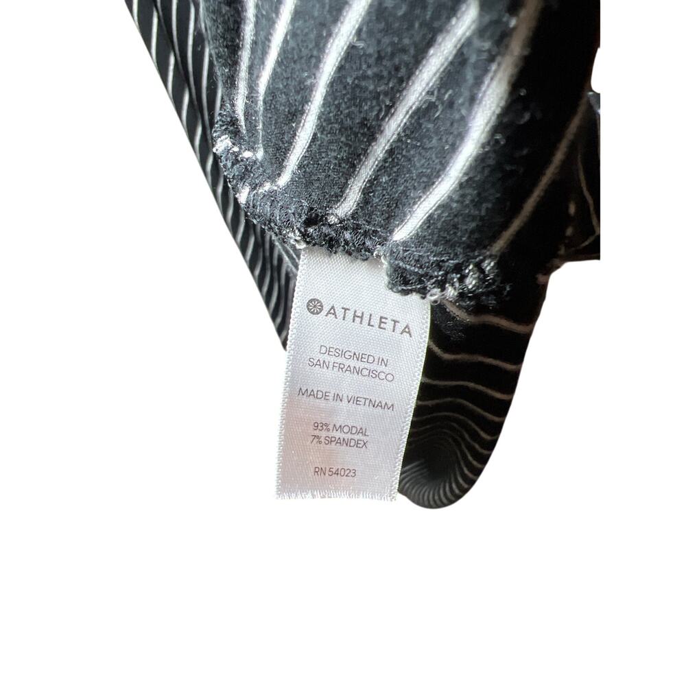 Athleta Striped Santorini Black and White Sleeveless Dress Size M - Picture 4 of 5